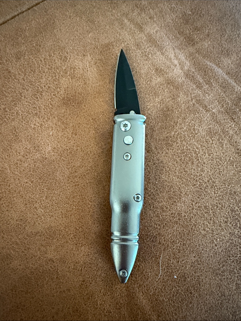 Men's Silver Automatic Opening Knife - Tactical Pocket Tool